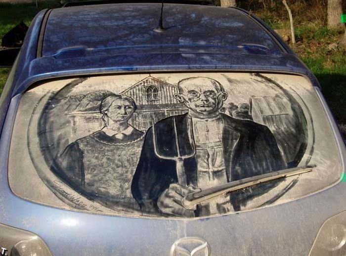 Рисунки на грязных автомобилях. фото Y_760dd4cd